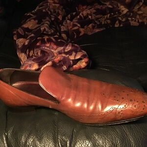 Prada light brown slip on’s